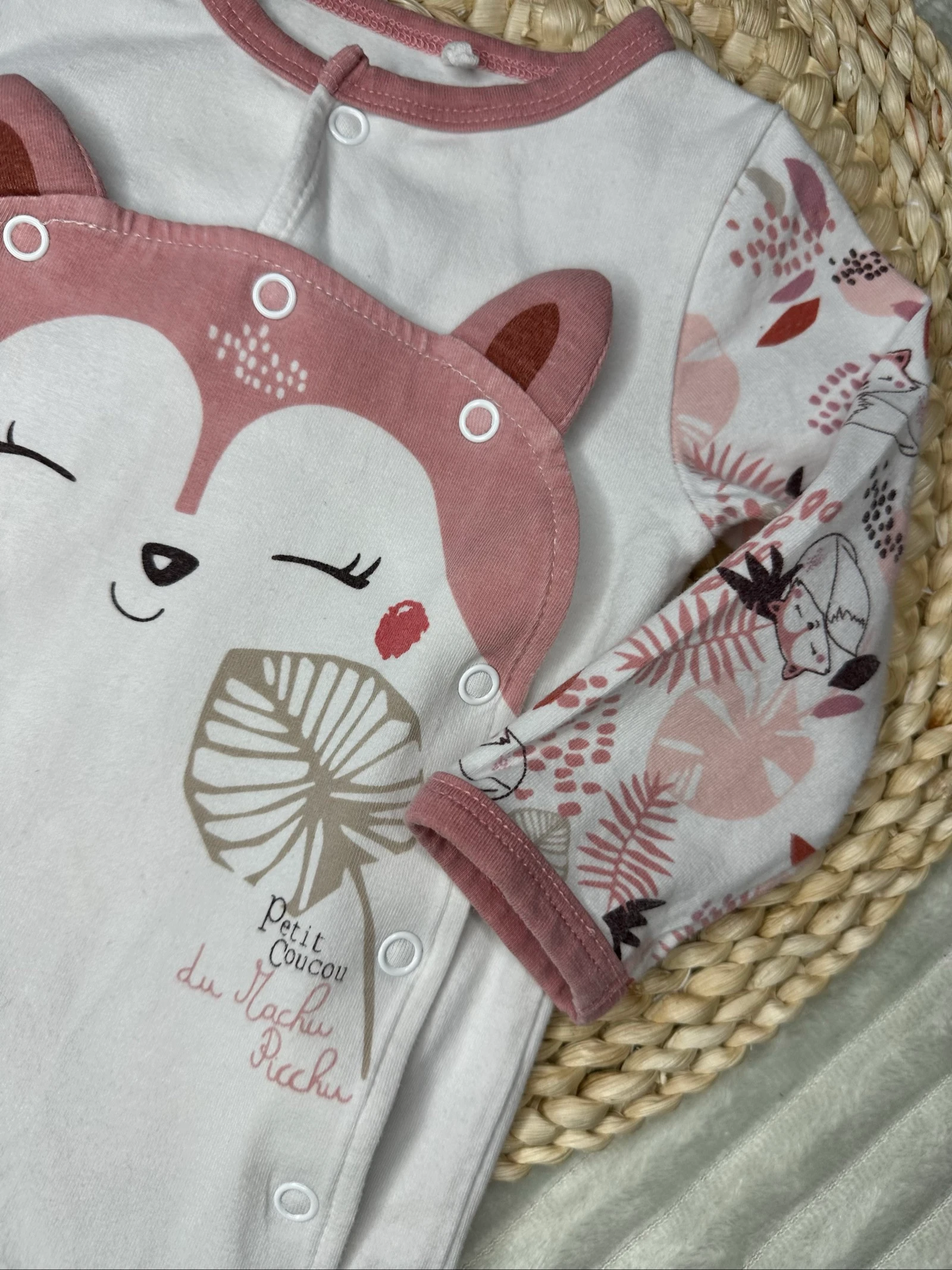 Pyjama een stuk Petit Béguin roze wit 3 maanden – photo 4